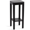 imageKate and Laurel Talcott Modern Square Wood Drink Table 12 x 12 x 28 Black Transitional Decorative TwoTier Pedestal Table for Use as Plant Stand Indoors or Living Room Decor AccentBlack