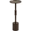 imageKate and Laurel Truxton Modern Round Metal Drink Table 9 x 9 x 22 Bronze Transitional Cast Aluminum Pedestal Table for Use as Indoor Plant Stand or Living Room Decor