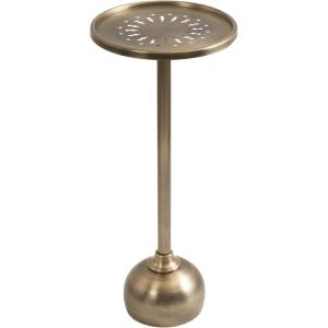 imageKate and Laurel Miki Modern Pedestal Drink Table 10 x 10 x 23 Black Decorative Accent Martini Table for Use as Plant Stand Indoors or Outdoors or as a Living Room AccentGold