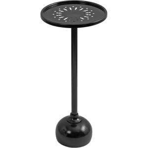 imageKate and Laurel Miki Modern Pedestal Drink Table 10 x 10 x 23 Black Decorative Accent Martini Table for Use as Plant Stand Indoors or Outdoors or as a Living Room AccentBlack