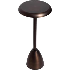 imageKate and Laurel Morizet Modern Round Drink Table 10 x 10 x 22 Bronze Transitional Metal Martini Table with Pedestal Design for Use as Small Indoor Plant Stand or Living Room Accent