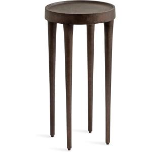 imageKate and Laurel Rava Modern Metal Round Drink Table 10 x 10 x 21 Antique Nickel Cast Aluminum Accent Table for Use as Indoor Plant Stand or Living Room Decor PieceBronze