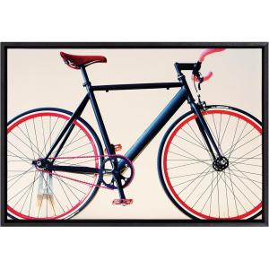 imageKate and Laurel Sylvie Tour de France Framed Canvas Wall Art by Caroline Mint 23x33 Black Decorative Bicycle Art Print for Wall
