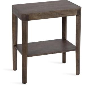 imageKate and Laurel Talcott Modern Square Wood Drink Table 12 x 12 x 28 Black Transitional Decorative TwoTier Pedestal Table for Use as Plant Stand Indoors or Living Room Decor AccentGrey