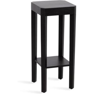 imageKate and Laurel Talcott Modern Square Wood Drink Table 12 x 12 x 28 Black Transitional Decorative TwoTier Pedestal Table for Use as Plant Stand Indoors or Living Room Decor AccentBlack