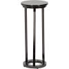 imageKate and Laurel Aja Modern Metal Round Drink Table 9 x 9 x 22 Antique Brass Decorative Geometric Pedestal Table with Circular Tabletop for Use as Metal Indoor Plant StandPewter