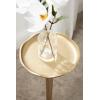 imageKate and Laurel Alessia Modern Decorative Metal Drink Table 8 x 8 x 22 White Transitional Round Cast Aluminum Pedestal Plant Stand with Rough Texture and Wavy Scalloped EdgeGold