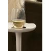 imageKate and Laurel Alessia Modern Decorative Metal Drink Table 8 x 8 x 22 White Transitional Round Cast Aluminum Pedestal Plant Stand with Rough Texture and Wavy Scalloped EdgeWhite