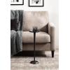 imageKate and Laurel Alessia Modern Decorative Metal Drink Table 8 x 8 x 22 White Transitional Round Cast Aluminum Pedestal Plant Stand with Rough Texture and Wavy Scalloped EdgeBlack