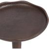 imageKate and Laurel Alessia Modern Decorative Metal Drink Table 8 x 8 x 22 White Transitional Round Cast Aluminum Pedestal Plant Stand with Rough Texture and Wavy Scalloped EdgeBronze