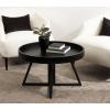 imageKate and Laurel Avery Modern Wooden Round Coffee Table 30 x 30 x 18 Black Decorative Transitional Living Room Coffee Table for Storage and DisplayBlack