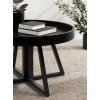 imageKate and Laurel Avery Modern Wooden Round Coffee Table 30 x 30 x 18 Black Decorative Transitional Living Room Coffee Table for Storage and DisplayBlack