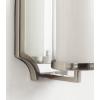 imageKate and Laurel Ciel Glam Mirrored Wall Sconce 6 x 5 x 16 Black Modern Scalloped Candle Holder with Removable Glass Cylinder and Mirror for Bathroom or Bedroom Wall DecorSilver