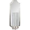 imageKate and Laurel Ciel Glam Mirrored Wall Sconce 6 x 5 x 16 Black Modern Scalloped Candle Holder with Removable Glass Cylinder and Mirror for Bathroom or Bedroom Wall DecorSilver