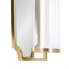 imageKate and Laurel Ciel Glam Mirrored Wall Sconce 6 x 5 x 16 Black Modern Scalloped Candle Holder with Removable Glass Cylinder and Mirror for Bathroom or Bedroom Wall DecorGold