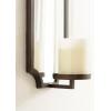 imageKate and Laurel Ciel Glam Mirrored Wall Sconce 6 x 5 x 16 Black Modern Scalloped Candle Holder with Removable Glass Cylinder and Mirror for Bathroom or Bedroom Wall DecorBronze