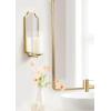 imageKate and Laurel Ciel Glam Mirrored Wall Sconce 6 x 5 x 16 Black Modern Scalloped Candle Holder with Removable Glass Cylinder and Mirror for Bathroom or Bedroom Wall DecorGold