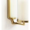 imageKate and Laurel Ciel Glam Mirrored Wall Sconce 6 x 5 x 16 Black Modern Scalloped Candle Holder with Removable Glass Cylinder and Mirror for Bathroom or Bedroom Wall DecorGold