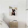 imageKate and Laurel Elegant Womanin Hat Framed Canvas Wall Art by July Art Prints 18 x 24 Sylvie Beaded White Modern People Beach Abstract Art for Wall Decor Living Room Bedroom