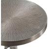 imageKate and Laurel Engles Traditional AdjustableHeight Pedestal Drink Table 10 x 10 x 30 Antique Brass and Black Vintage Round Indoor Metal Plant Stand with Embossed Sunburst PatternSilver