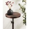 imageKate and Laurel Engles Traditional AdjustableHeight Pedestal Drink Table 10 x 10 x 30 Antique Brass and Black Vintage Round Indoor Metal Plant Stand with Embossed Sunburst PatternBronze