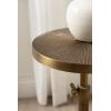 imageKate and Laurel Engles Traditional AdjustableHeight Pedestal Drink Table 10 x 10 x 30 Antique Brass and Black Vintage Round Indoor Metal Plant Stand with Embossed Sunburst PatternGold
