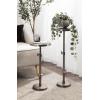 imageKate and Laurel Engles Traditional AdjustableHeight Pedestal Drink Table 10 x 10 x 30 Antique Brass and Black Vintage Round Indoor Metal Plant Stand with Embossed Sunburst PatternSilver