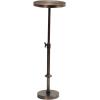 imageKate and Laurel Engles Traditional AdjustableHeight Pedestal Drink Table 10 x 10 x 30 Antique Brass and Black Vintage Round Indoor Metal Plant Stand with Embossed Sunburst PatternBronze
