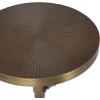 imageKate and Laurel Engles Traditional AdjustableHeight Pedestal Drink Table 10 x 10 x 30 Antique Brass and Black Vintage Round Indoor Metal Plant Stand with Embossed Sunburst PatternGold
