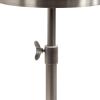 imageKate and Laurel Engles Traditional AdjustableHeight Pedestal Drink Table 10 x 10 x 30 Antique Brass and Black Vintage Round Indoor Metal Plant Stand with Embossed Sunburst PatternSilver