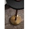 imageKate and Laurel Engles Traditional AdjustableHeight Pedestal Drink Table 10 x 10 x 30 Antique Brass and Black Vintage Round Indoor Metal Plant Stand with Embossed Sunburst PatternGoldBlack