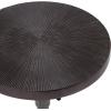 imageKate and Laurel Engles Traditional AdjustableHeight Pedestal Drink Table 10 x 10 x 30 Antique Brass and Black Vintage Round Indoor Metal Plant Stand with Embossed Sunburst PatternPewter