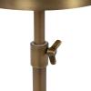 imageKate and Laurel Engles Traditional AdjustableHeight Pedestal Drink Table 10 x 10 x 30 Antique Brass and Black Vintage Round Indoor Metal Plant Stand with Embossed Sunburst PatternGold