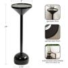 imageKate and Laurel Frisk Modern Round Metal Drink Table 8 x 8 x 23 Black Metal Martini Table with Pedestal Design for Use as Small Indoor Plant Stand or Living Room Accent