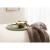 imageKate and Laurel Halsey Decorative Wooden Round Tray with Polished Metal Handles 16 Inch Diameter Sage Green and Gold Modern Glam Circle Serving Tray for Use as Ottoman Topper or Coffee Table Accent
