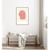 imageKate and Laurel Head Down Terracotta Silhouette Framed Canvas Wall Art by Simon West 23 x 33 Sylvie Natural Modern Contemporary People Abstract Art for Wall Decor Living Room Bedroom