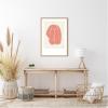 imageKate and Laurel Head Down Terracotta Silhouette Framed Canvas Wall Art by Simon West 23 x 33 Sylvie Natural Modern Contemporary People Abstract Art for Wall Decor Living Room Bedroom