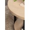 imageKate and Laurel Hendricks Modern Geometric Round Wood Coffee Table 30 x 30 x 19 Light Natural and Black Decorative Circular Living Room Table with Storage for Useful Home Decor