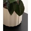 imageKate and Laurel Jibbs Round Indoor Scalloped Planter Pot 10 x 10 x 10 White Modern Circular Planter for Indoor Plants for Living Room or Sunroom Decor