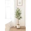 imageKate and Laurel Jibbs Round Indoor Scalloped Planter Pot 10 x 10 x 10 White Modern Circular Planter for Indoor Plants for Living Room or Sunroom Decor