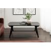 imageKate and Laurel Louena MidCentury Tiered Rectangle Coffee Table 48 x 24 x 18 Black Modern TwoTier Rectangular Apartment Living Room Coffee Table with Storage and Sturdy Wooden Construction