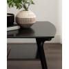 imageKate and Laurel Louena MidCentury Tiered Rectangle Coffee Table 48 x 24 x 18 Black Modern TwoTier Rectangular Apartment Living Room Coffee Table with Storage and Sturdy Wooden Construction