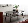 imageKate and Laurel Louena MidCentury Tiered Rectangle Coffee Table 48 x 24 x 18 Black Modern TwoTier Rectangular Apartment Living Room Coffee Table with Storage and Sturdy Wooden Construction