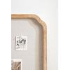 imageKate and Laurel Marston Modern Farmhouse Scalloped Fabric Pinboard 20 x 30 Rustic Brown Transitional Rectangular Bulletin Board for Use as Motivational Vision Board or Decorative Wall Organizer