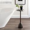 imageKate and Laurel Morizet Modern Round Drink Table 10 x 10 x 22 Gunmetal Transitional Metal Martini Table with Pedestal Design for Use as Small Indoor Plant Stand or Living Room Accent