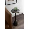 imageKate and Laurel Morizet Modern Round Drink Table 10 x 10 x 22 Gunmetal Transitional Metal Martini Table with Pedestal Design for Use as Small Indoor Plant Stand or Living Room Accent