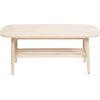 imageKate and Laurel Nilas MidCentury Modern Tiered Rectangle Coffee Table 44 x 22 x 18 Light Natural Transitional TwoTier Rectangular Living Room Table with Storage and Solid Rubberwood Construction
