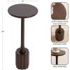 imageKate and Laurel Nisha Modern Mango Wood Round Drink Table 10 x 10 x 22 Dark Brown Transitional Wooden Circle Mini Table for Use as Indoor Plant Stand or Living Room AccentDark Brown