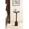 imageKate and Laurel Nisha Modern Mango Wood Round Drink Table 10 x 10 x 22 Dark Brown Transitional Wooden Circle Mini Table for Use as Indoor Plant Stand or Living Room AccentDark Brown