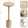 imageKate and Laurel Nisha Modern Mango Wood Round Drink Table 10 x 10 x 22 Dark Brown Transitional Wooden Circle Mini Table for Use as Indoor Plant Stand or Living Room AccentNatural